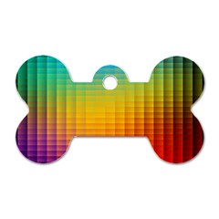 Blurred Color Pixels Dog Tag Bone (two Sides) by BangZart