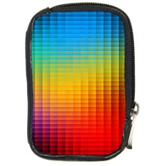 Blurred Color Pixels Compact Camera Cases