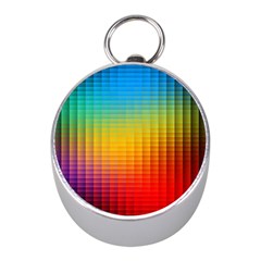 Blurred Color Pixels Mini Silver Compasses by BangZart