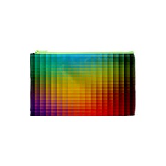 Blurred Color Pixels Cosmetic Bag (xs)