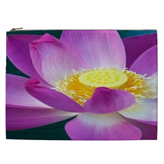 Pink Lotus Flower Cosmetic Bag (xxl)  by BangZart