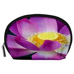 Pink Lotus Flower Accessory Pouches (large) 