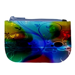 Abstract Color Plants Large Coin Purse