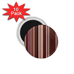 Brown Vertical Stripes 1 75  Magnets (10 Pack)  by BangZart