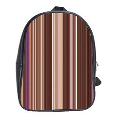 Brown Vertical Stripes School Bags(large) 