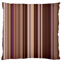 Brown Vertical Stripes Standard Flano Cushion Case (one Side)