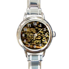 Blurry Sparks Round Italian Charm Watch by BangZart