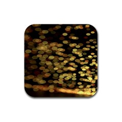 Blurry Sparks Rubber Square Coaster (4 Pack)  by BangZart