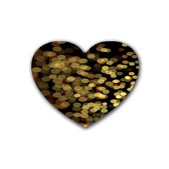Blurry Sparks Rubber Coaster (heart)  by BangZart