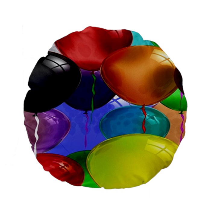 Colorful Balloons Render Standard 15  Premium Flano Round Cushions