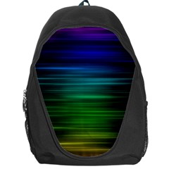 Blue And Green Lines Backpack Bag by BangZart