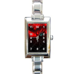 Spider Webs Rectangle Italian Charm Watch by BangZart