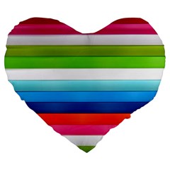 Colorful Plasticine Large 19  Premium Heart Shape Cushions