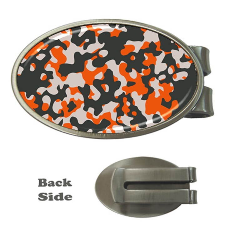 Camouflage Texture Patterns Money Clips (Oval) 