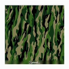 Green Military Vector Pattern Texture Medium Glasses Cloth (2-side)
