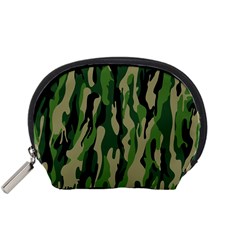 Green Military Vector Pattern Texture Accessory Pouches (small) 