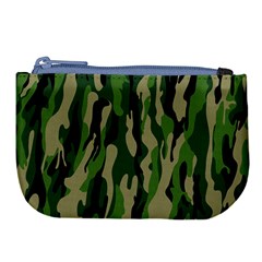 Green Military Vector Pattern Texture Large Coin Purse by BangZart