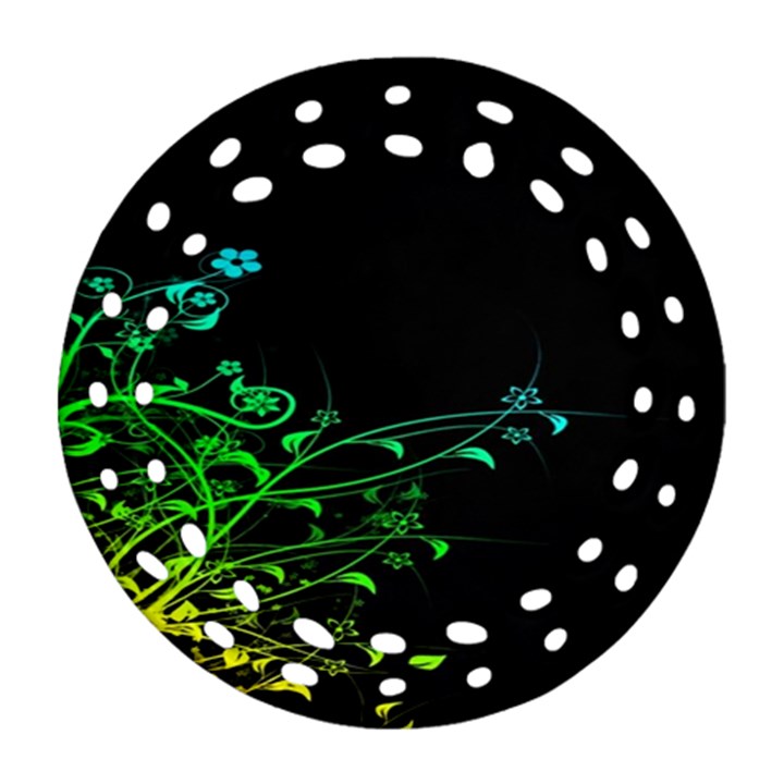Abstract Colorful Plants Ornament (Round Filigree)