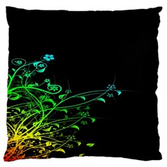 Abstract Colorful Plants Large Flano Cushion Case (two Sides)