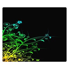 Abstract Colorful Plants Double Sided Flano Blanket (small) 