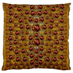 Angels In Gold And Flowers Of Paradise Rocks Standard Flano Cushion Case (one Side) by pepitasart