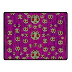 Ladybug In The Forest Of Fantasy Double Sided Fleece Blanket (small)  by pepitasart