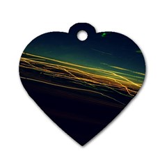 Night Lights Dog Tag Heart (two Sides)