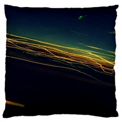 Night Lights Large Flano Cushion Case (one Side) by BangZart