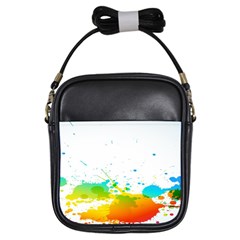 Colorful Abstract Girls Sling Bags by BangZart