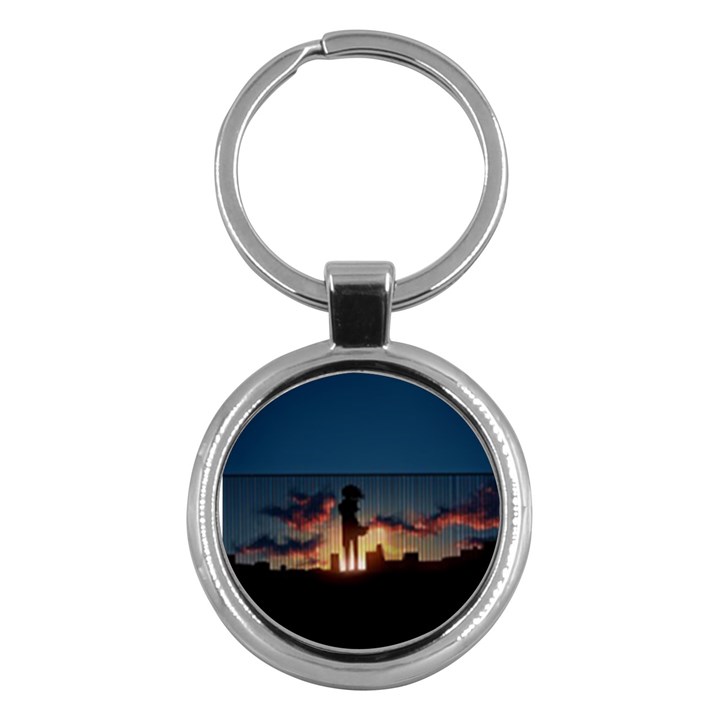Art Sunset Anime Afternoon Key Chains (Round) 