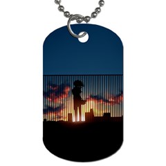 Art Sunset Anime Afternoon Dog Tag (one Side)