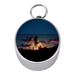 Art Sunset Anime Afternoon Mini Silver Compasses