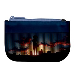 Art Sunset Anime Afternoon Large Coin Purse