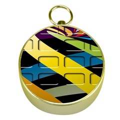 Colorful Docking Frame Gold Compasses by BangZart