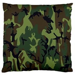 Military Camouflage Pattern Large Flano Cushion Case (two Sides) by BangZart