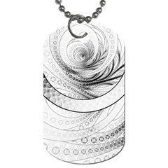 Enso, A Perfect Black And White Zen Fractal Circle Dog Tag (two Sides) by jayaprime