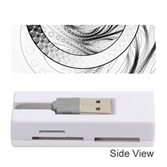 Enso, A Perfect Black And White Zen Fractal Circle Memory Card Reader (stick)  by jayaprime