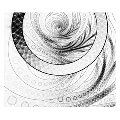 Enso, A Perfect Black And White Zen Fractal Circle Double Sided Flano Blanket (small)  by jayaprime