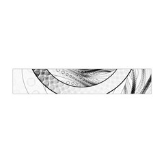 Enso, A Perfect Black And White Zen Fractal Circle Flano Scarf (mini) by jayaprime
