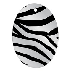 White Tiger Skin Oval Ornament (two Sides) by BangZart