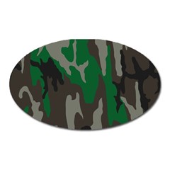 Army Green Camouflage Oval Magnet