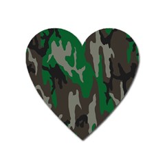 Army Green Camouflage Heart Magnet