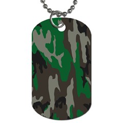 Army Green Camouflage Dog Tag (one Side)