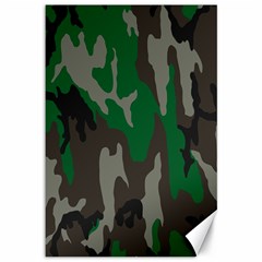 Army Green Camouflage Canvas 12  X 18  