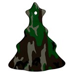 Army Green Camouflage Christmas Tree Ornament (Two Sides) Front