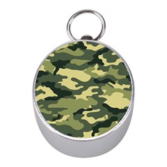 Camouflage Camo Pattern Mini Silver Compasses