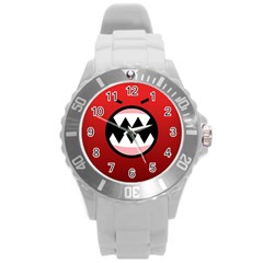 Funny Angry Round Plastic Sport Watch (l) by BangZart