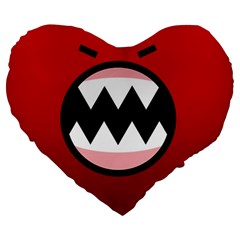 Funny Angry Large 19  Premium Heart Shape Cushions