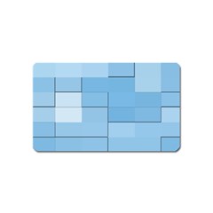 Blue Squares Iphone 5 Wallpaper Magnet (name Card) by BangZart