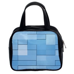 Blue Squares Iphone 5 Wallpaper Classic Handbags (2 Sides) by BangZart